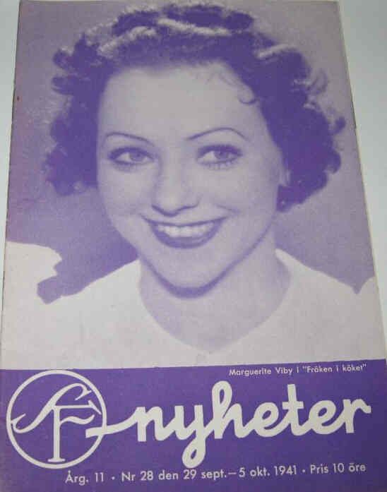 SF NYHETER magazine side cover Issue 28  1941