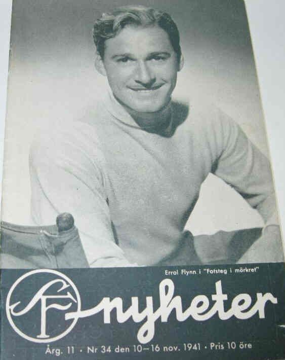 SF NYHETER magazine side cover Issue 34  1941
