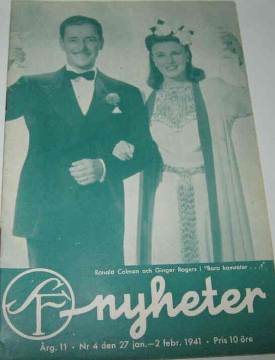SF NYHETER magazine side cover Issue 4  1941