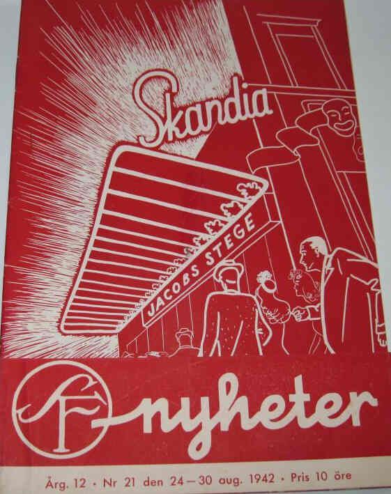 SF NYHETER magazine side cover Issue 21  1942
