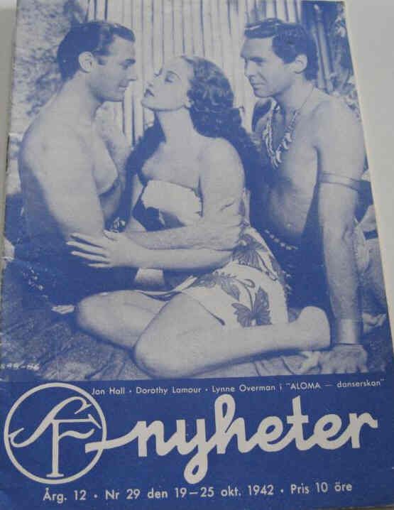 SF NYHETER magazine side cover Issue 29  1942