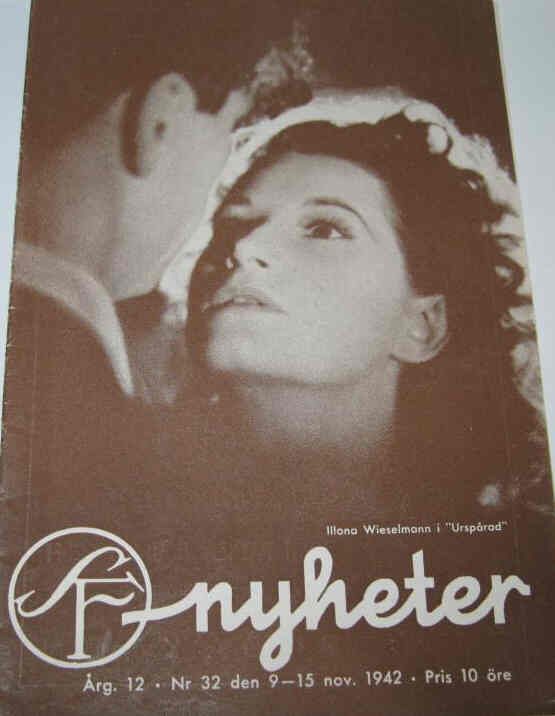 SF NYHETER magazine side cover Issue 32  1942