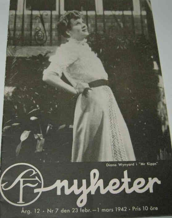 SF NYHETER magazine side cover Issue 7  1942