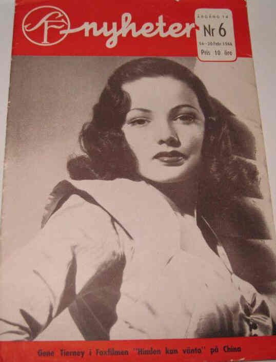 SF NYHETER magazine side cover Issue 6  1944