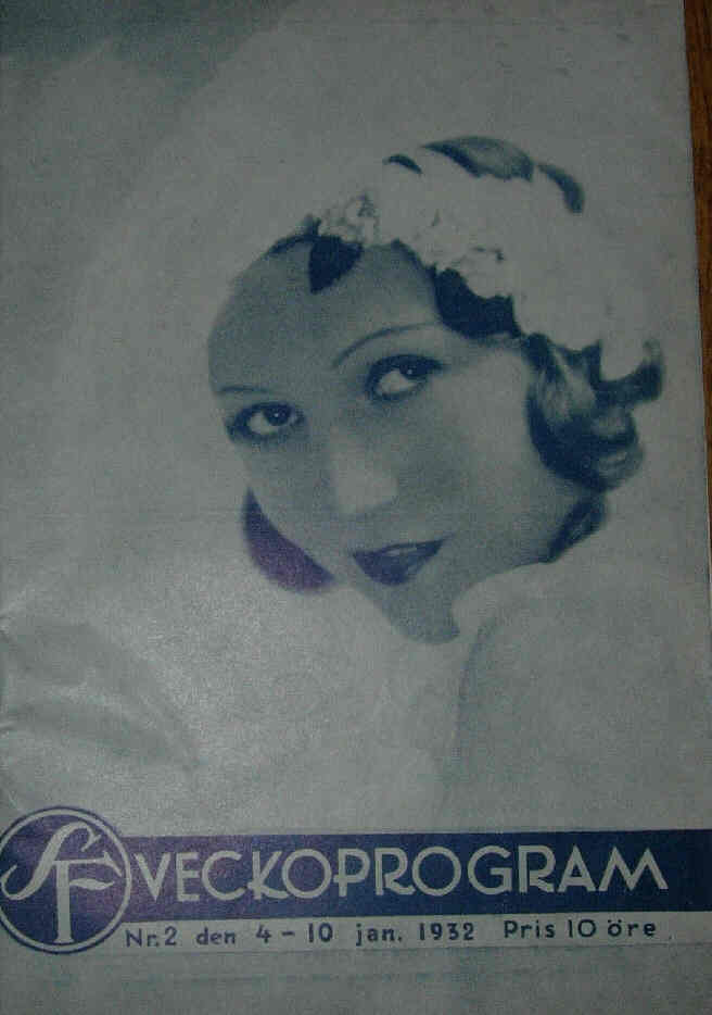 SF NYHETER magazine side cover Issue 2 4 January 1932
