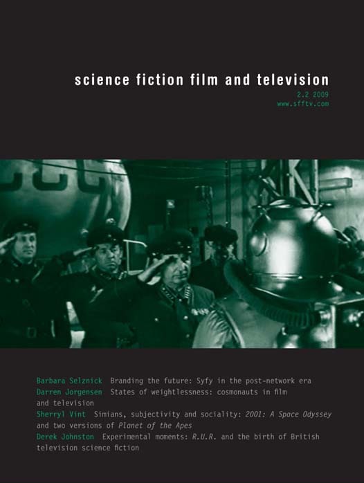 SCIENCE FICTION FILM AND TELEVISION magazine side cover  Vol 2 No 2 Autumn 2009