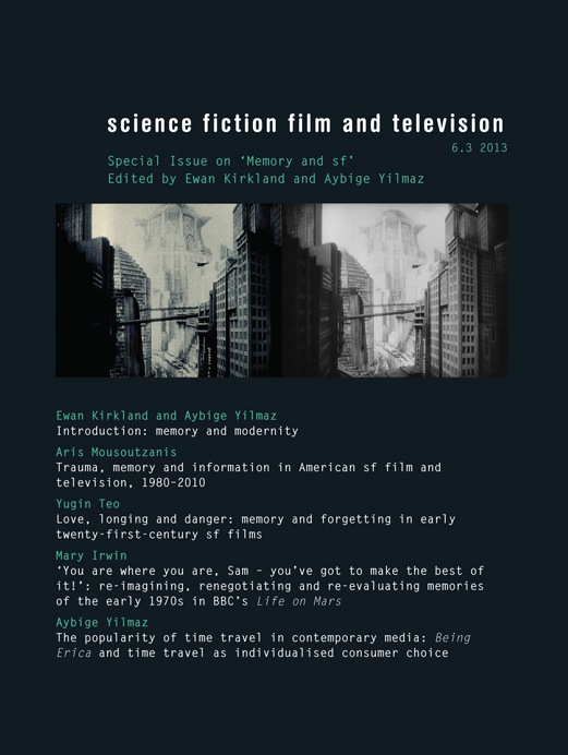 SCIENCE FICTION FILM AND TELEVISION magazine side cover  Vol 6 No 3  2013