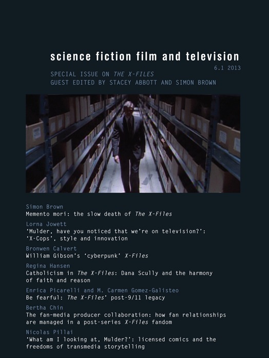 SCIENCE FICTION FILM AND TELEVISION magazine side cover  Vol 6 No 1 Spring 2013