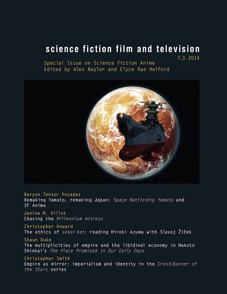 SCIENCE FICTION FILM AND TELEVISION magazine side cover  Vol 7 No 3 Autumn 2014