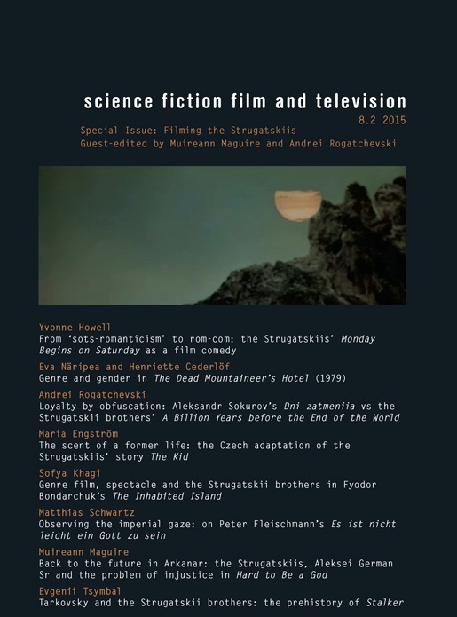 SCIENCE FICTION FILM AND TELEVISION magazine side cover  Vol 8 No 2  2015