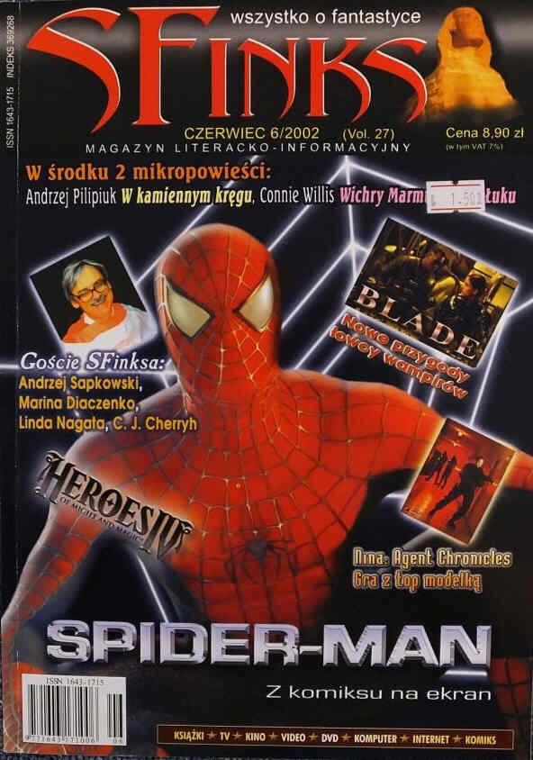 SFINKS magazine side cover Issue 27  June 2002