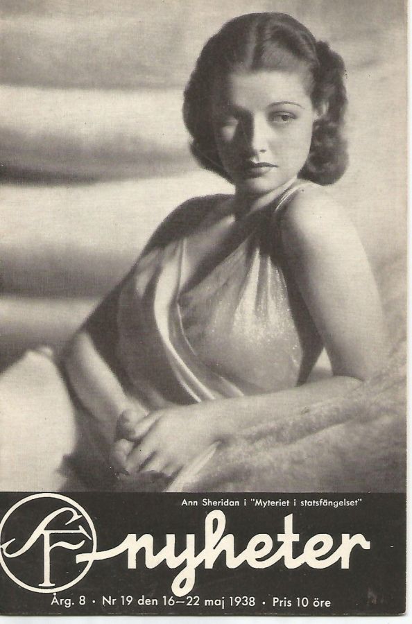 SF NYHETER magazine side cover Issue 19 16 May 1938