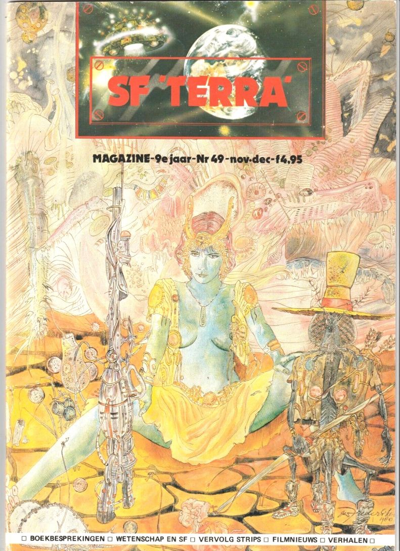 SF TERRA magazine side cover Issue 49  November/December 1980