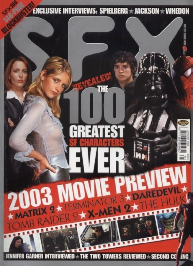 SFX magazine side cover Issue 100 January 2003