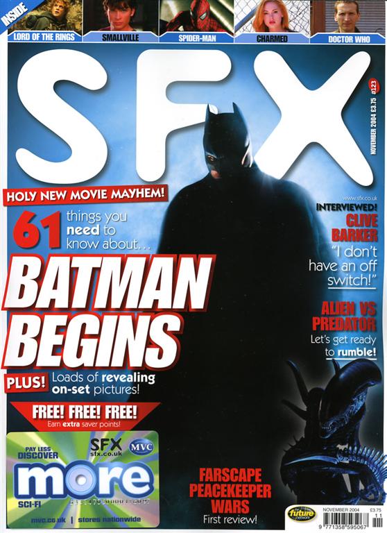 SFX magazine side cover Issue 123 November 2004
