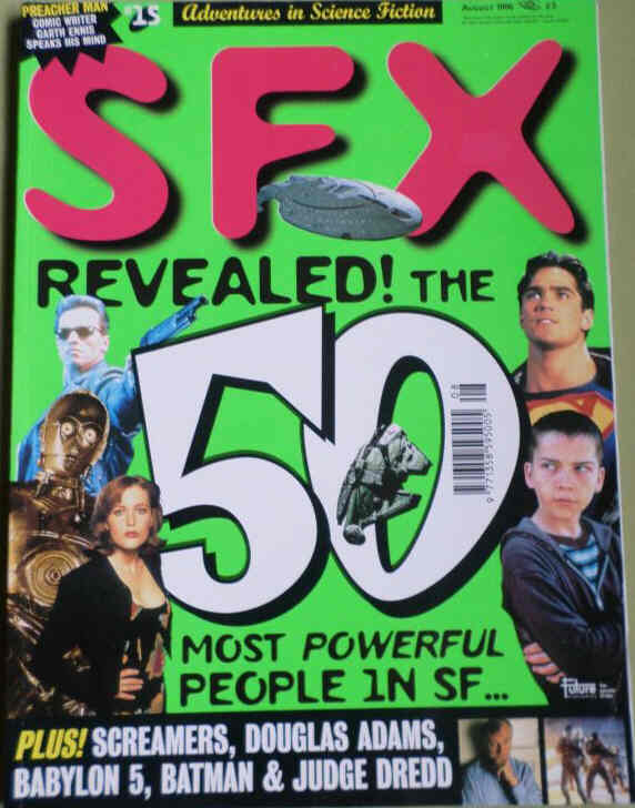 SFX magazine side cover Issue 15 August 1996