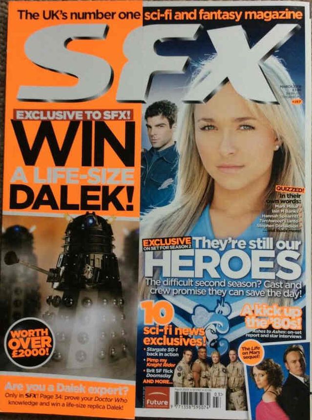 SFX magazine side cover Issue 167 March 2008