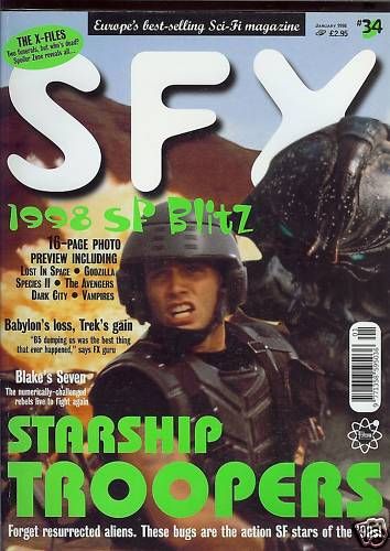 SFX magazine side cover Issue 34 January 1998