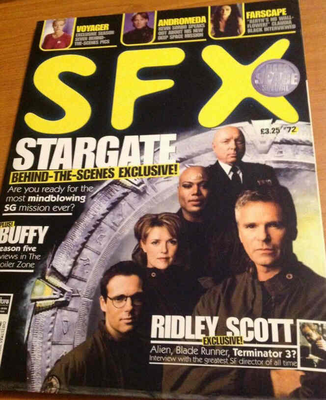 SFX magazine side cover Issue 72 Christmas-December 2000