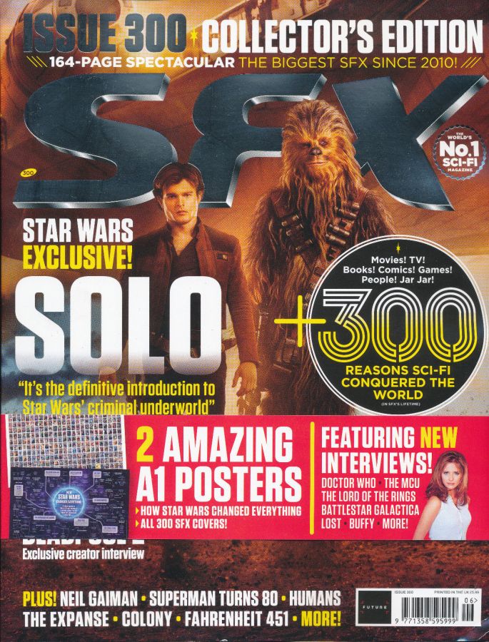 SFX magazine side cover Issue 300  June 2018