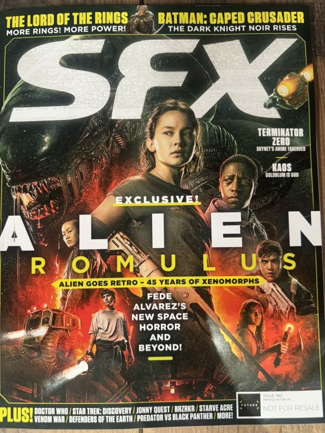 SFX magazine side cover Issue 382  September 2024