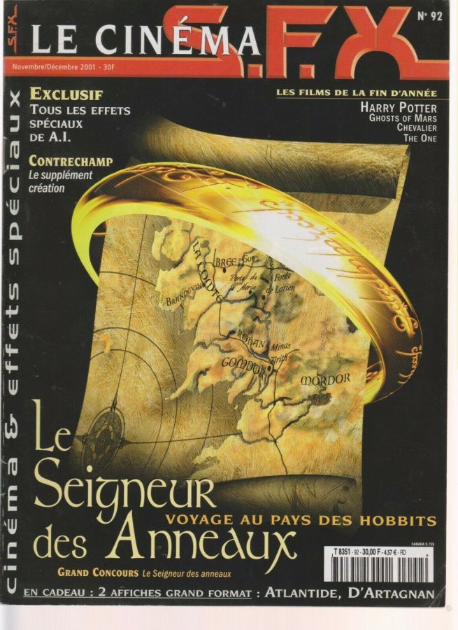 SFX (FR) magazine side cover Issue 92 November/December 2001