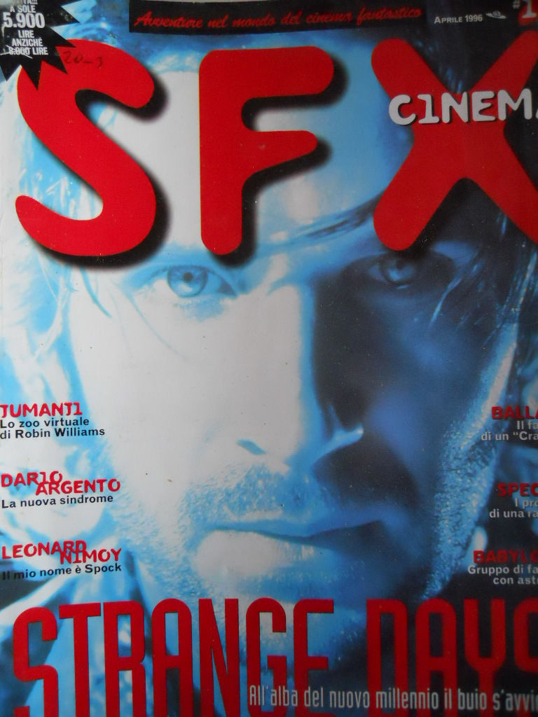 CINEMA SFX magazine side cover Issue 1 April 1996