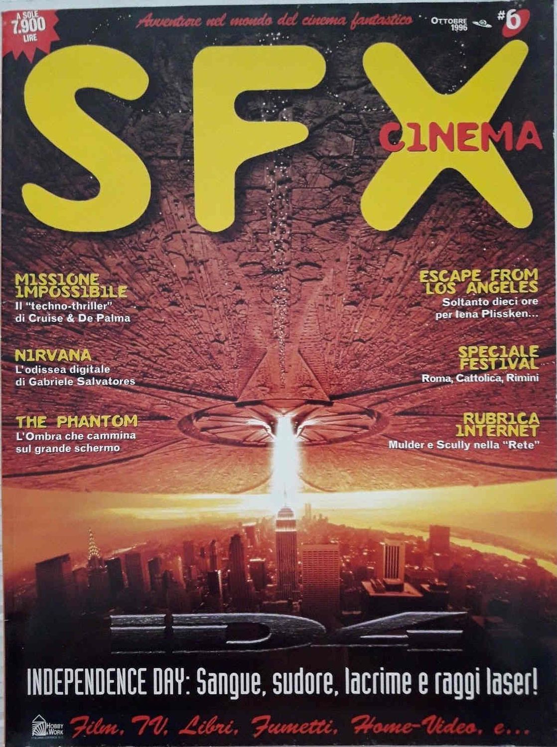 CINEMA SFX magazine side cover Issue 6 October 1996