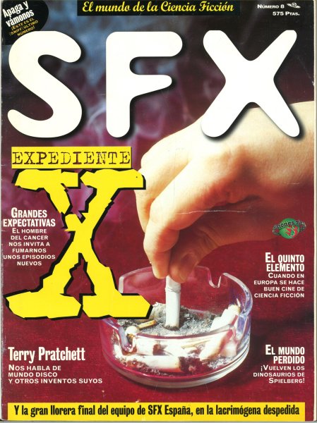 SFX (SPAIN) magazine side cover Issue 8  1996