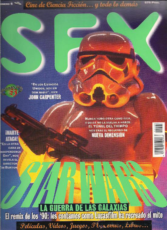 SFX (SPAIN) magazine side cover Issue 5  1996