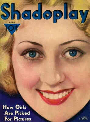 SHADOPLAY magazine side cover April 1933