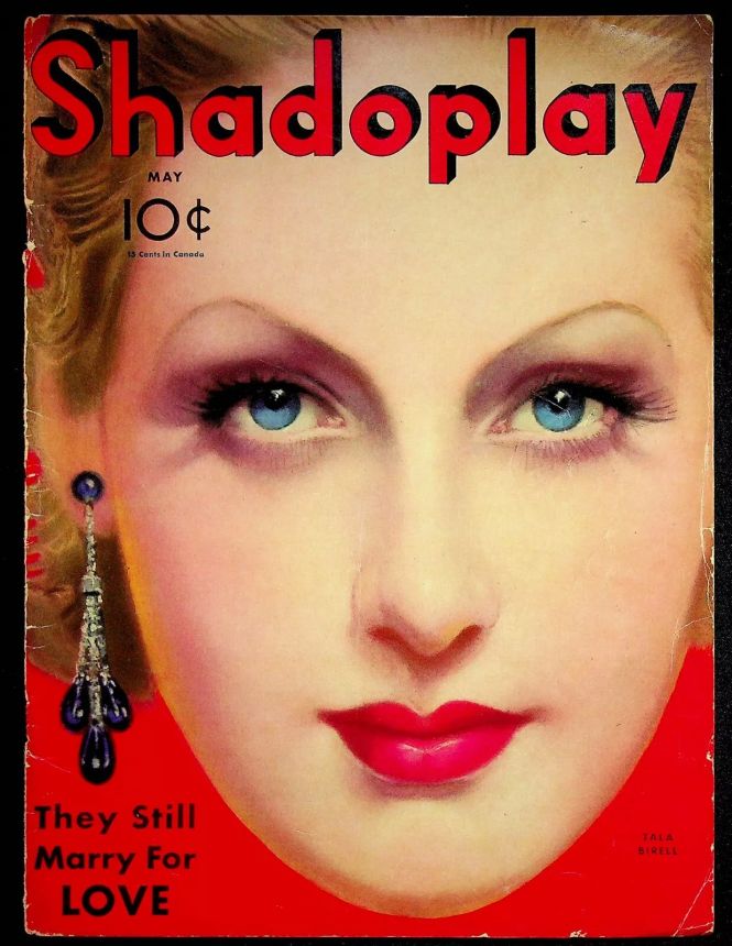 SHADOPLAY magazine side cover May 1933