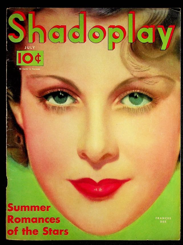 SHADOPLAY magazine side cover July 1933