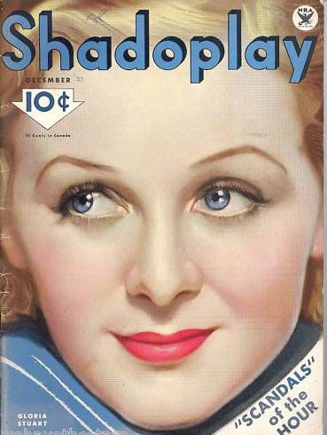SHADOPLAY magazine side cover December 1933