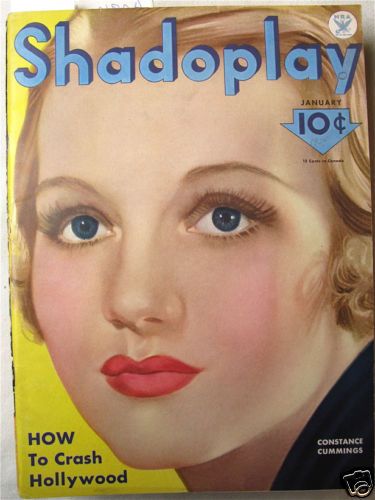 SHADOPLAY magazine side cover January 1934