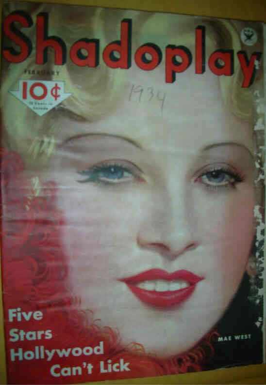 SHADOPLAY magazine side cover February 1934