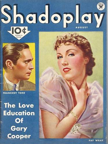 SHADOPLAY magazine side cover August 1934