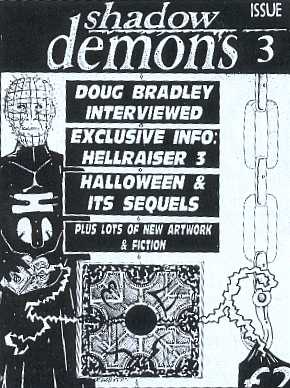 SHADOW DEMONS magazine side cover Issue 3  1992