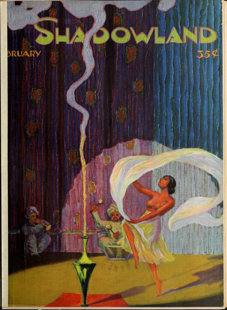 SHADOWLAND magazine side cover February 1920