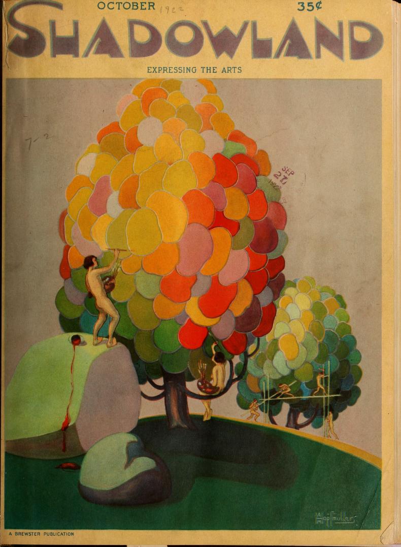 SHADOWLAND magazine side cover  Vol 7 # 2 October 1922