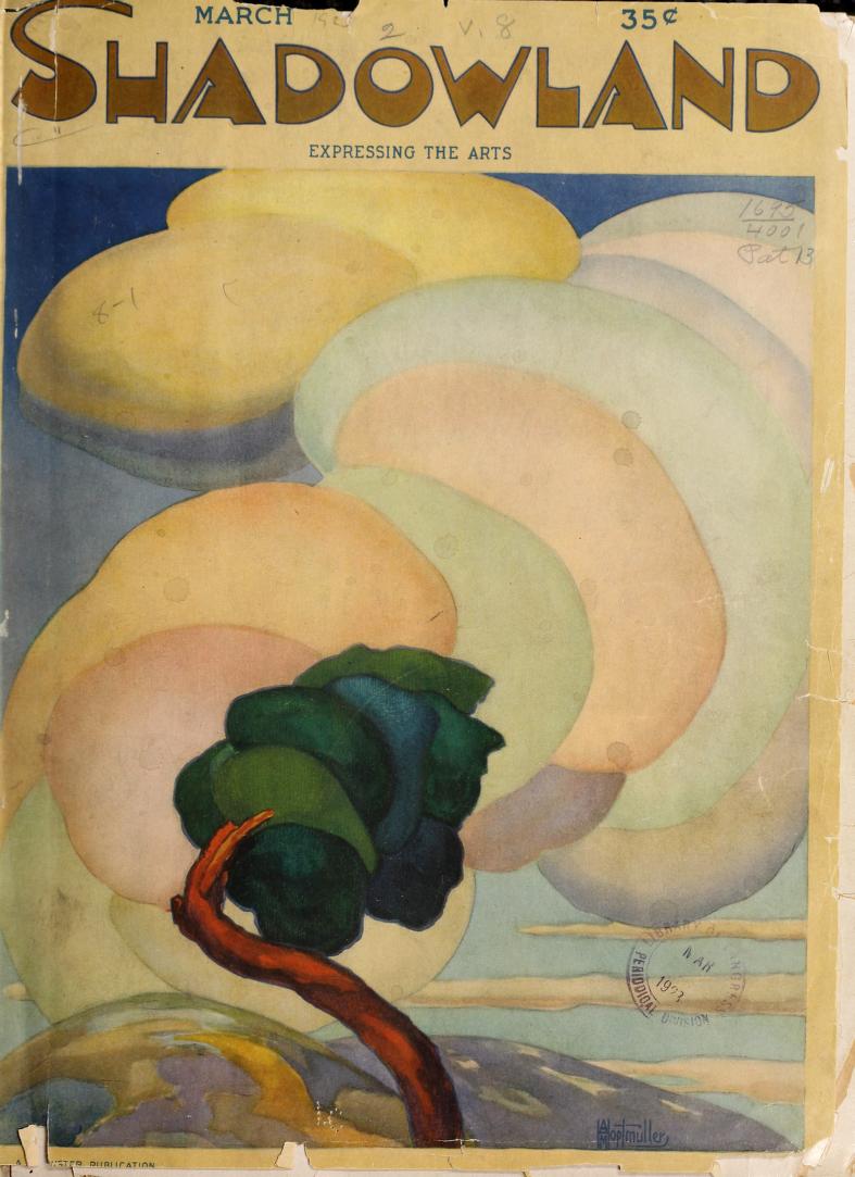 SHADOWLAND magazine side cover  Vol 8 # 1 March 1923