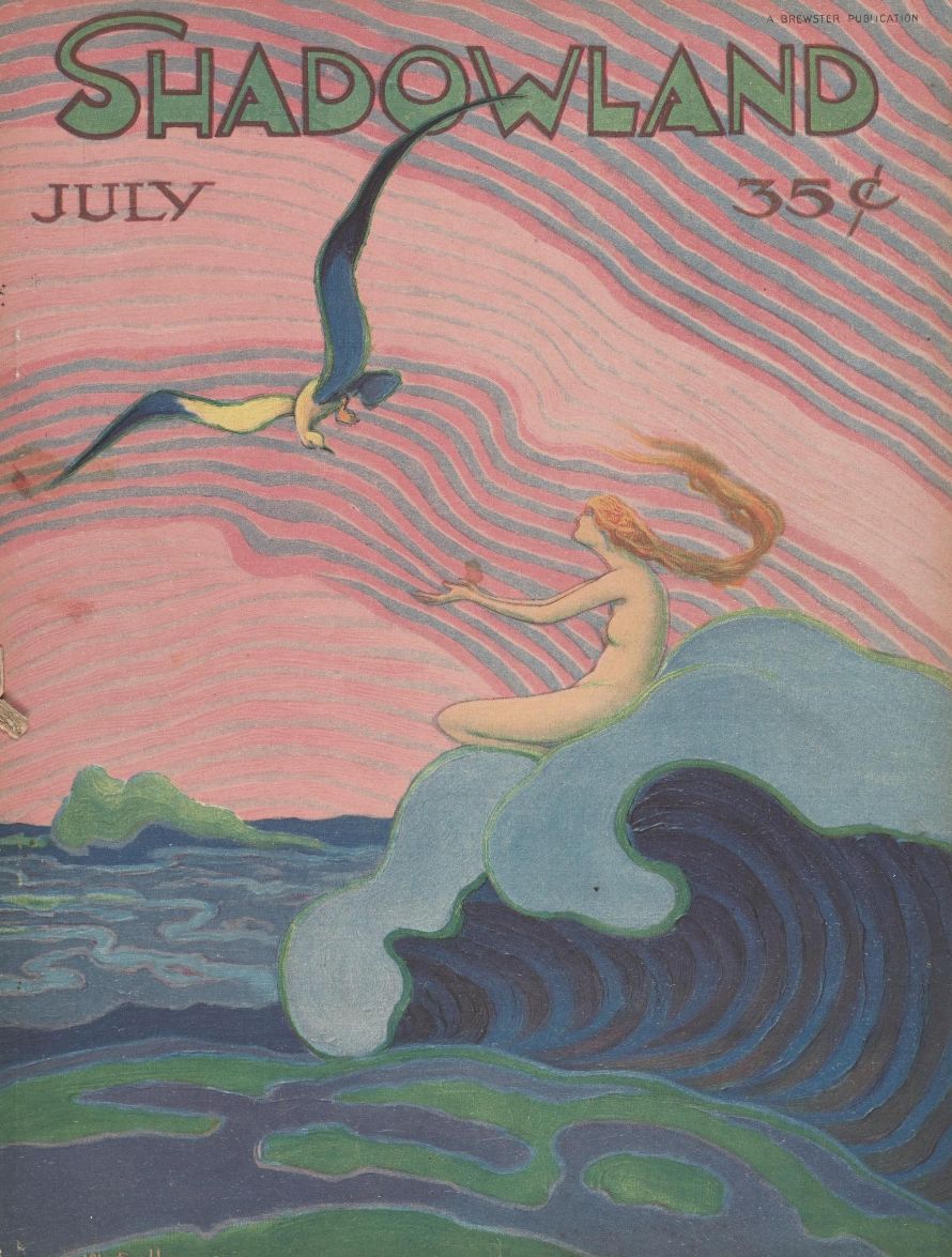 SHADOWLAND magazine side cover  Vol 2 No  11  July 1920