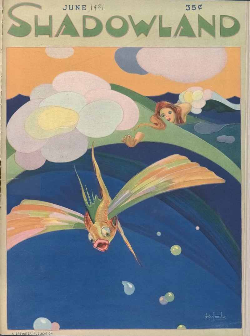 SHADOWLAND magazine side cover  Vol 4 No  4  June 1921