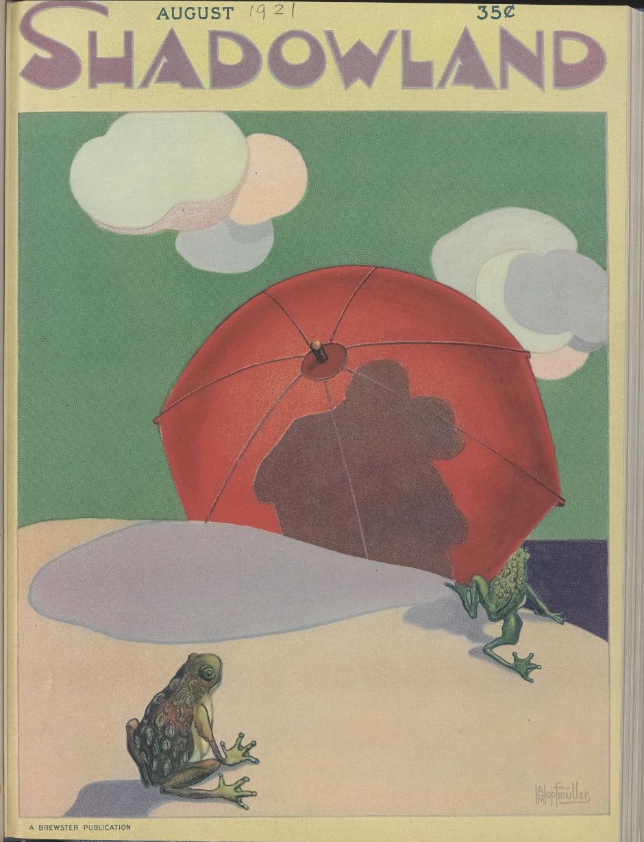 SHADOWLAND magazine side cover  Vol 4 No  6  August 1921