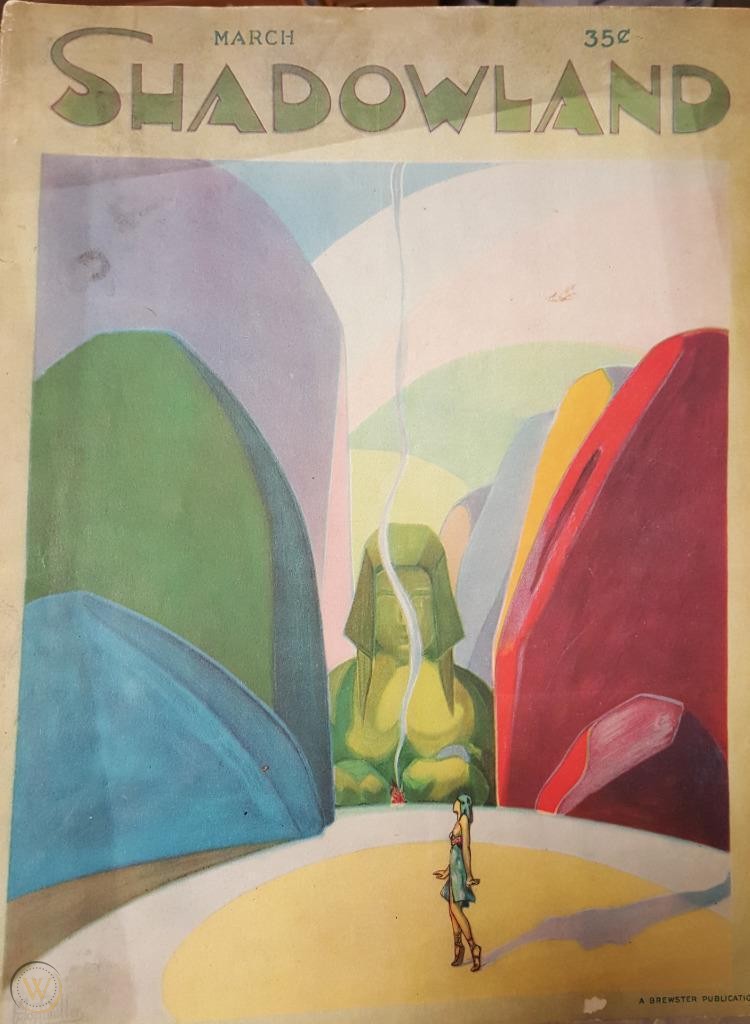 SHADOWLAND magazine side cover  Vol 6 No  1  March 1922