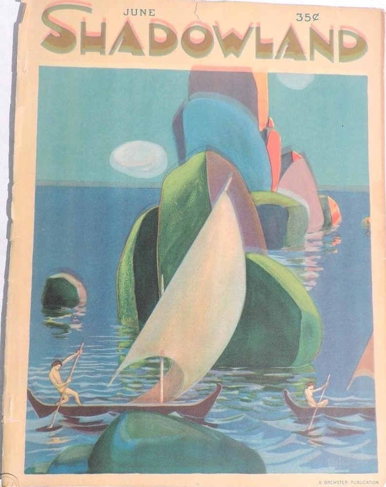 SHADOWLAND magazine side cover  Vol 6 # 4  June 1922