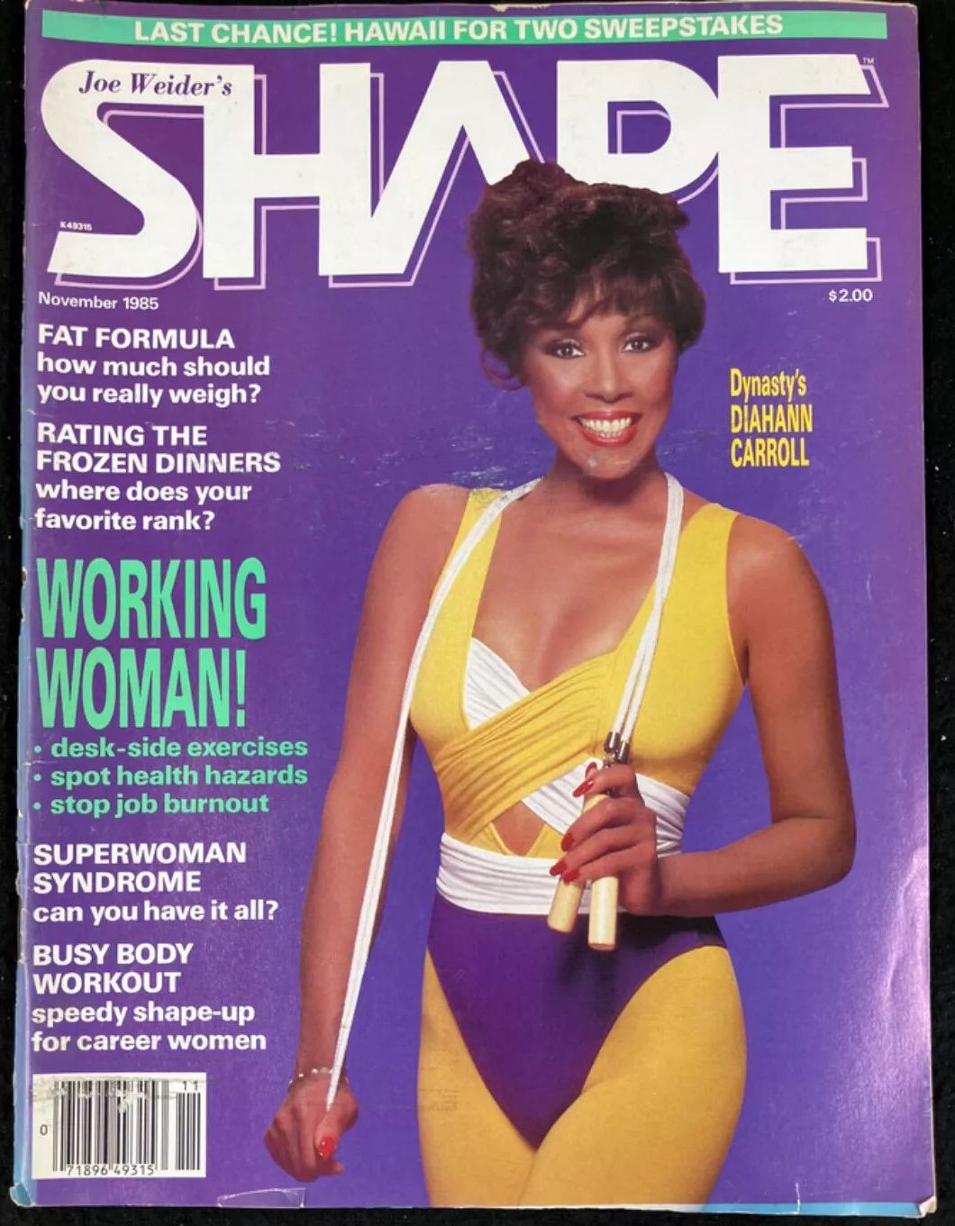 SHAPE USA magazine side cover  November 1985