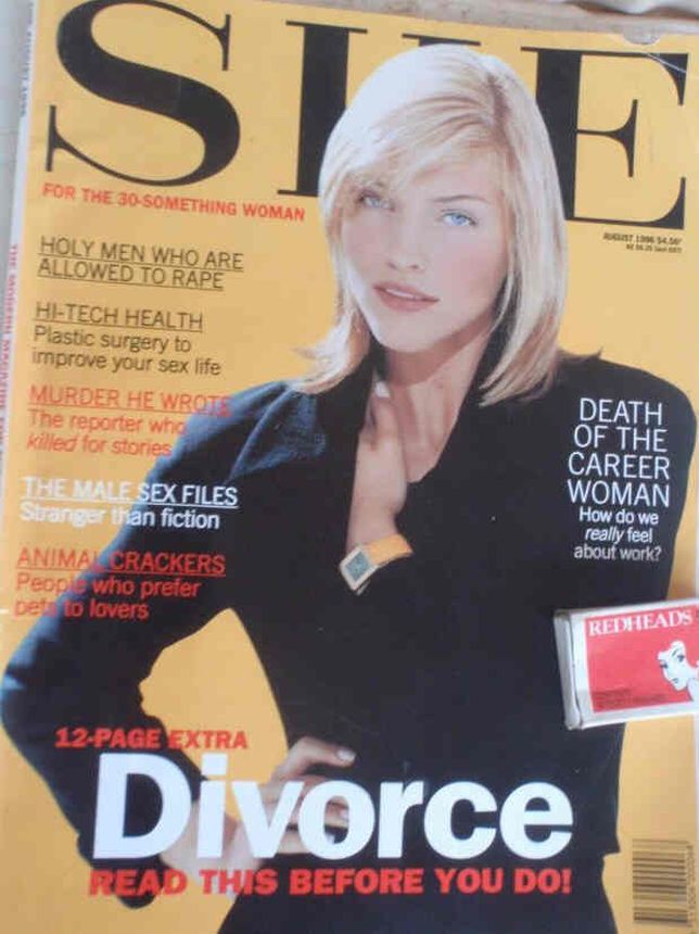 SHE AUSTRALIA magazine side cover  August 1996