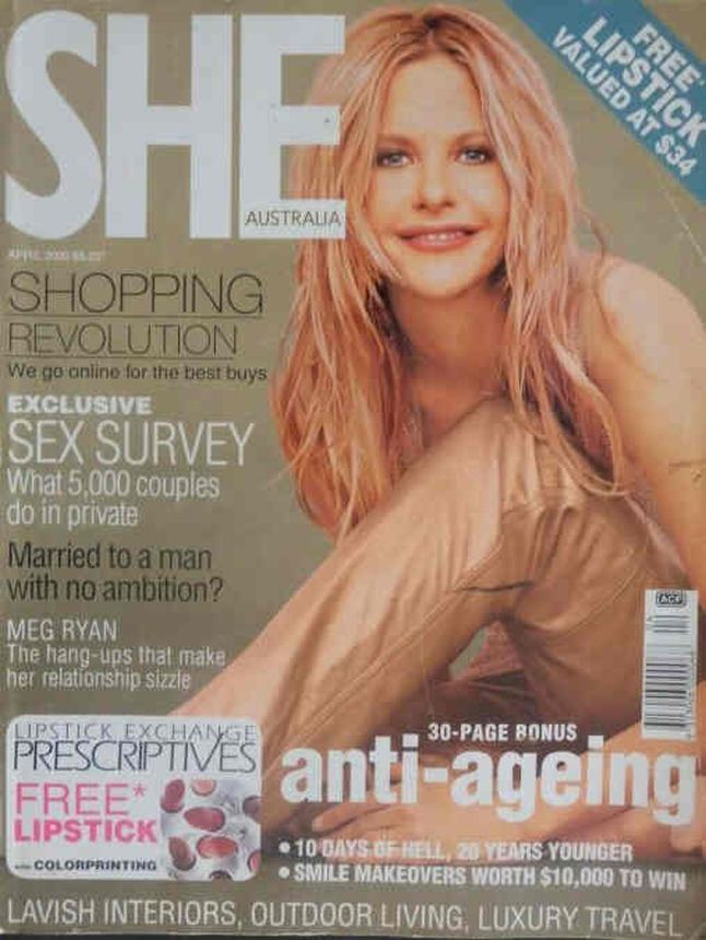 SHE AUSTRALIA magazine side cover  April 2000