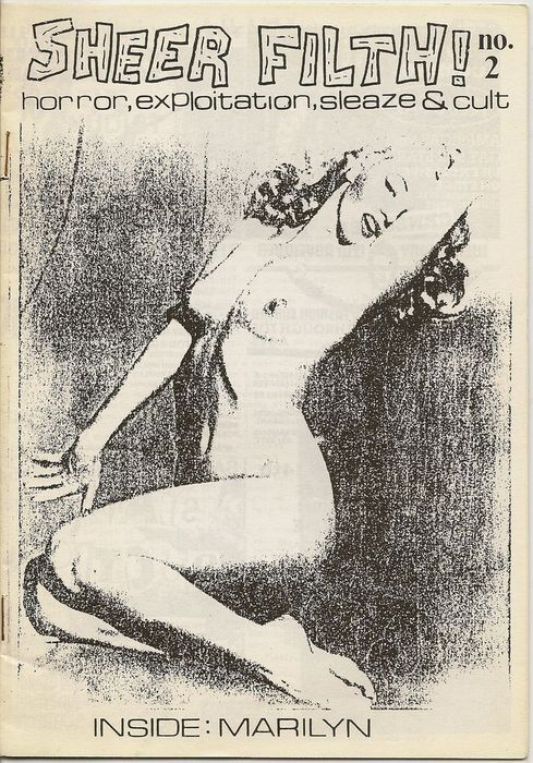 SHEER FILTH magazine side cover Issue 2  1988